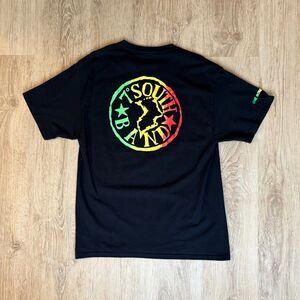 7° South Band Reggae Graphic T-Shirt Rasta Colors Black Size Large Music Tee